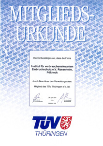 TÜV Zertifikat - IVE Rosenheim